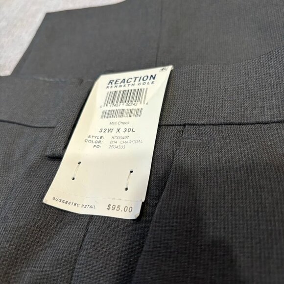 Kenneth Cole Reaction Men's Stretch Modern-Fit Flat-Front Pant, 32Wx30L - Picture 5 of 8